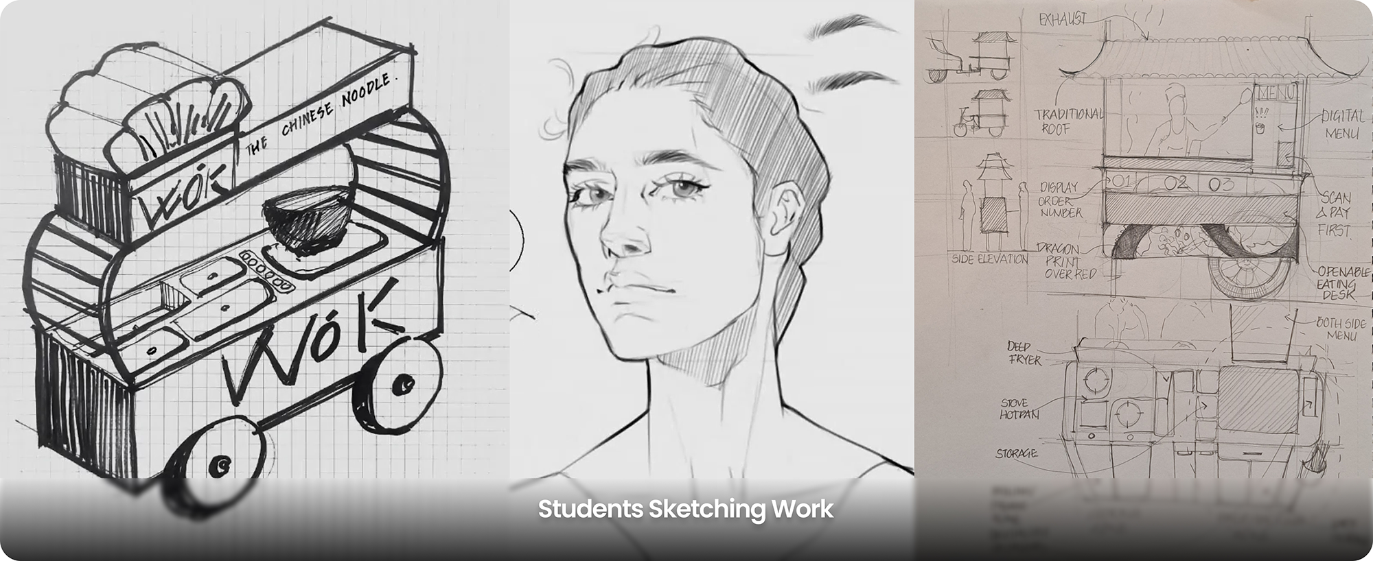 13. Students Sketching Work