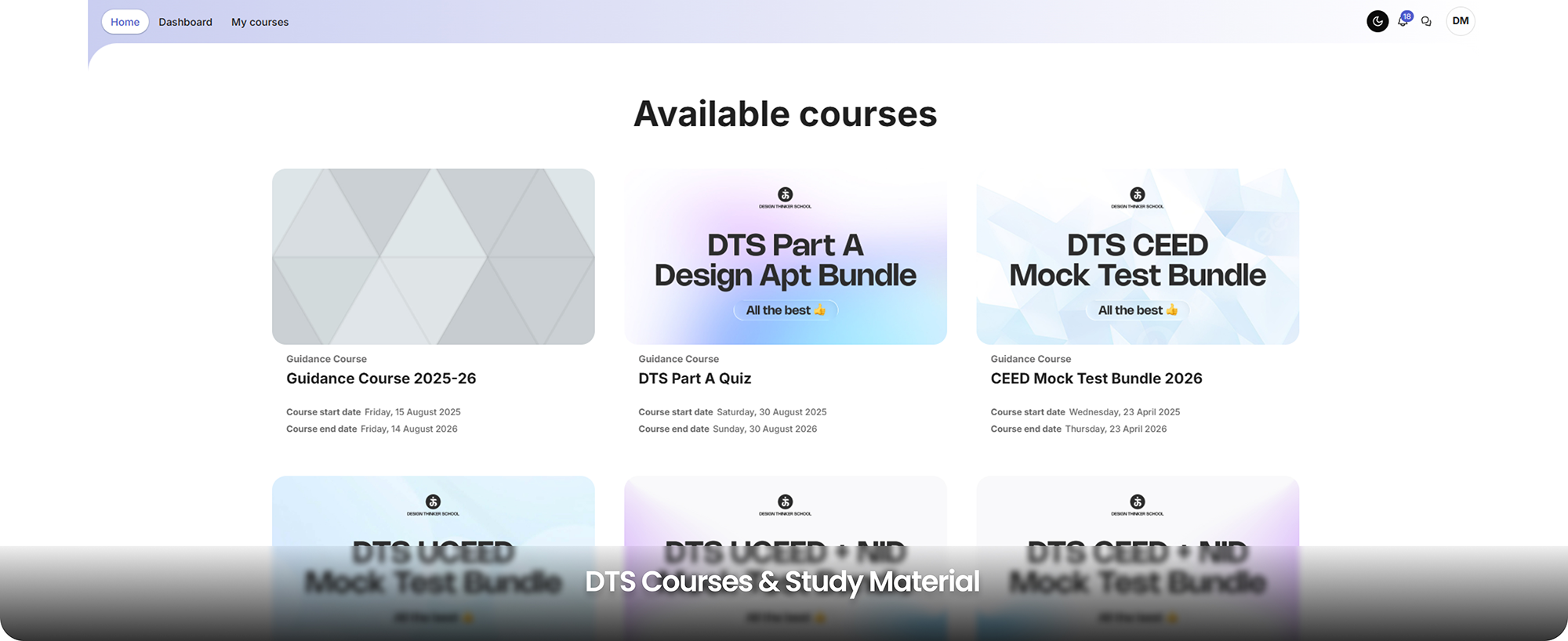 14. DTS Courses & Study Material